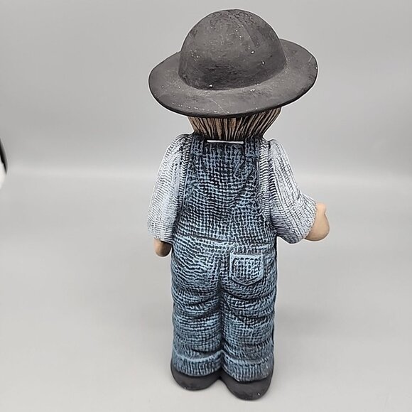 Ceramic Amish Boy Figurine Blue Ceramic 8 3/4"H | Renovator's Supply - Picture 5 of 6